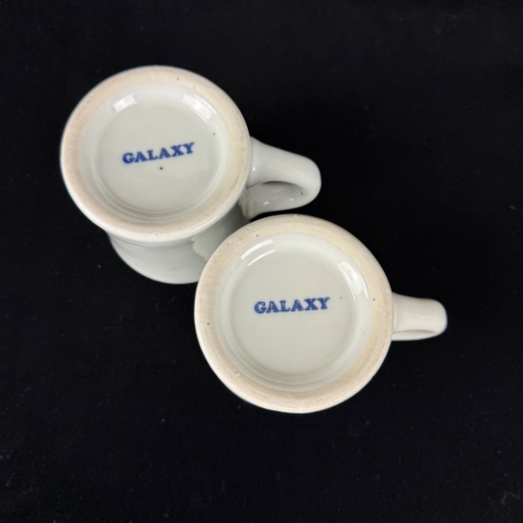 Pair Vintage Galaxy Speckle Ware Coffee Tea Mugs Diner Style Excellent - Picture 6 of 12